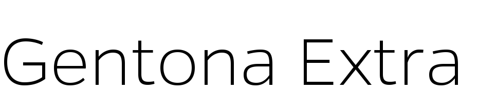 Gentona Extra Light cкачати шрифт безкоштовно